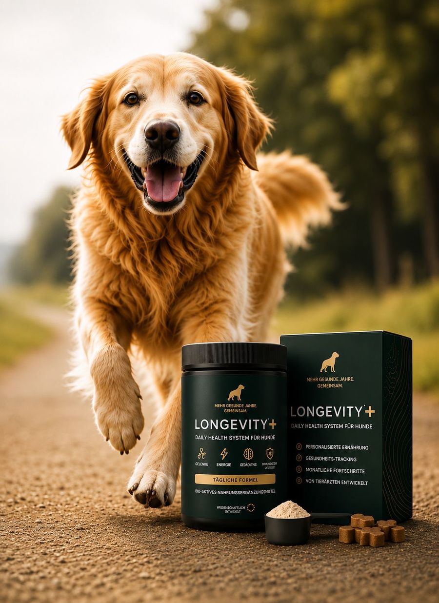 Longevity+ Daily Health System mit Hund